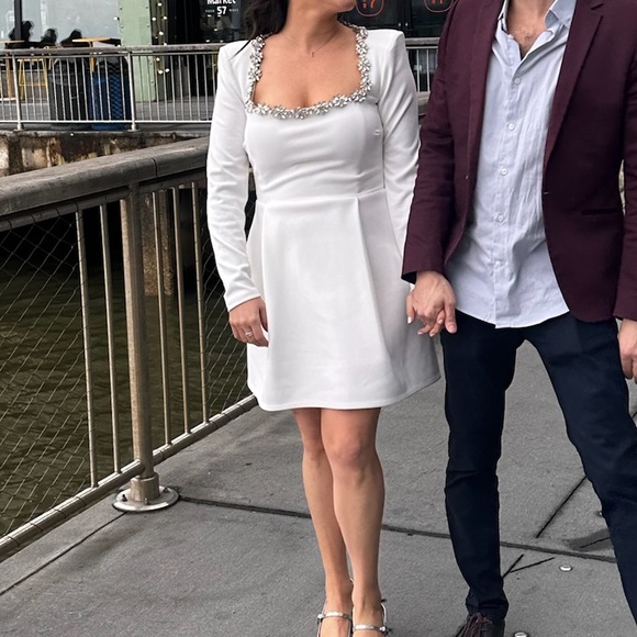 Nadine Merabi Kimberly rhinestone long sleeve - worn once. - Picture 8 of 10